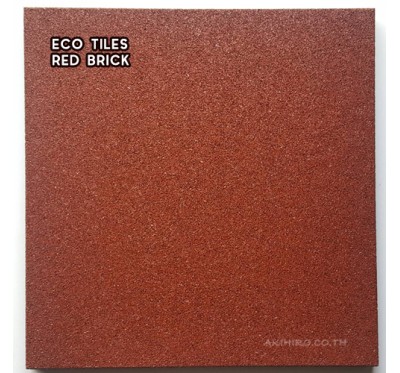 RUBBER SAFETY FLOORING ECO TILES (แผ่นยางกันกระแทก รุ่นเม็ด) RED BRICK SIZE 50x50x2.5CM WEIGHT 5KG 1Y.